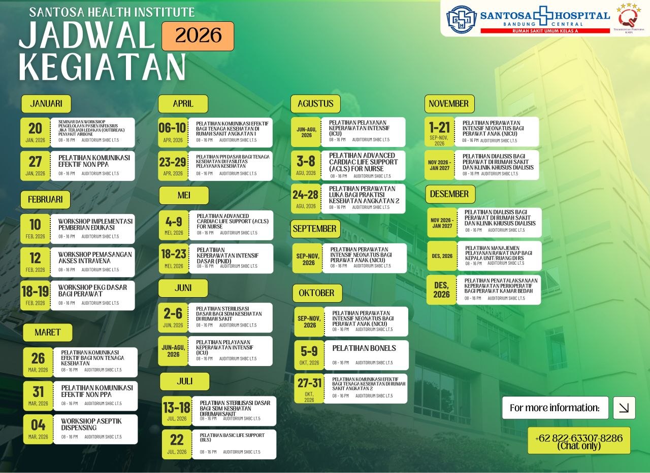 Kalender Pelatihan Diklat SHBC 2025